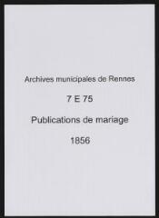 70 vues  - Registre des publications de mariage (1856) (ouvre la visionneuse)