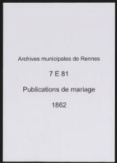 242 vues  - Registre des publications de mariage (1862) (table) (ouvre la visionneuse)