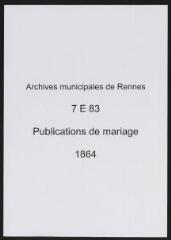 222 vues  - Registre des publications de mariage (1864) (table) (ouvre la visionneuse)