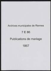 332 vues  - Registre des publications de mariage (1867) (table) (ouvre la visionneuse)