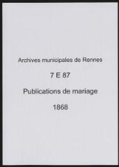 352 vues  - Registre des publications de mariage (1868) (table) (ouvre la visionneuse)