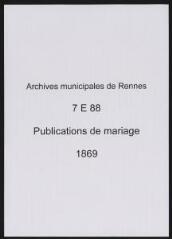 352 vues  - Registre des publications de mariage (1869) (table) (ouvre la visionneuse)