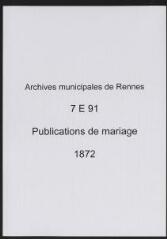 432 vues  - Registre des publications de mariage (1872) (table) (ouvre la visionneuse)