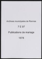 502 vues  - Registre des publications de mariage (1878) (table) (ouvre la visionneuse)
