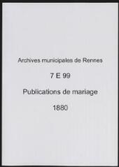 502 vues  - Registre des publications de mariage (1880) (table) (ouvre la visionneuse)