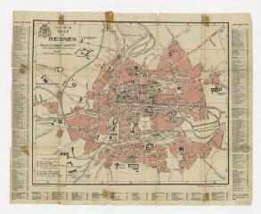 2 vues - Lié à BIB BP798 - Plan de la ville (recto) et plan des environs de Rennes (verso). (ouvre la visionneuse)