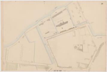 1 vue - Plan d\'alignement des rues entre la rue de l\'Arsenal, la rue de Gaillon, la rue de la Sablonnière, la Vilaine et la rue de Chaulnes. (ouvre la visionneuse)