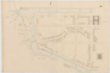 1 vue - Plan d\'alignement des rues entre le canal des Murs, le canal des Quais et la rue de Nemours. (ouvre la visionneuse)