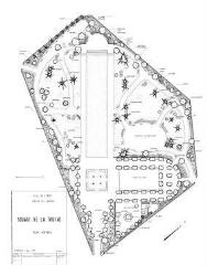 1 vue - Lié 1724 W 35 - Plan général en noir et blanc n° EV_0384 du square de la Touche. (ouvre la visionneuse)