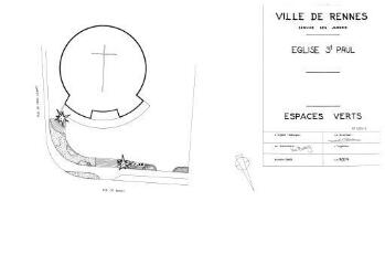 1 vue - Lié à 1724 W 40 - Plan en noir et blanc n° EV_0391 de l\'église Saint-Paul. (ouvre la visionneuse)