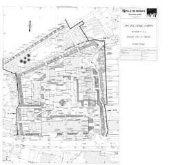 1 vue - Lié à 1724 W 50 - Plan en noir et blanc n° EV_0488 de la ZAC des Longschamps, secteur CE2D, square Yves-Le-Febvre, plantations. (ouvre la visionneuse)