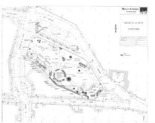 1 vue - Lié à 1724 W 61 - Plan en noir et blanc n° EV_0519 du square de la Motte, plantations. (ouvre la visionneuse)
