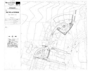 1 vue - Lié à 1724 W 94 - Plan en noir et blanc n° EV_0777 de la ZAC Poterie, rue Pierre-Roy, projet. (ouvre la visionneuse)