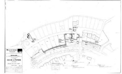 1 vue - Lié à 1724 W 135 - Plan en noir et blanc n° EV_1266 de la ZAC Poterie, extension, square Anne-Marie-Tanguy, plantations. (ouvre la visionneuse)