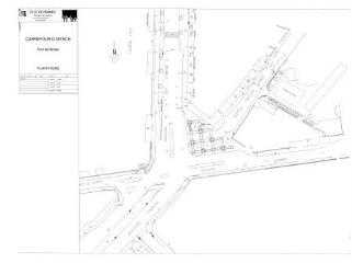 1 vue - Lié à 1724 W 140 - Plan en noir et blanc n° EV_1286 du carrefour Georges-Nitsch, pont de Nantes, plantations. (ouvre la visionneuse)