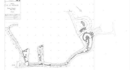 1 vue - Lié à 1724 W 150 - Plan en noir et blanc n° EV_1386, BPAL de la Prévalaye, étang d\'Apigné, rive sud, projet. (ouvre la visionneuse)