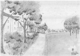 1 vue - Lié à 1875 W 39 -Esquisse en noir et blanc n° EV_0736 de la ZAC de la Poterie, parc du Landry, n° 2. (ouvre la visionneuse)
