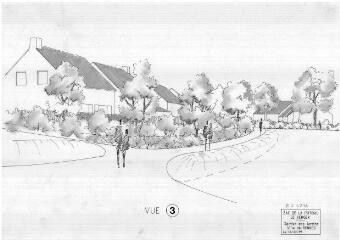 1 vue - Lié à 1875 W 39 - Esquisse en noir et blanc n° EV_0736 de la ZAC de la Poterie, le Verger, vue n° 3. (ouvre la visionneuse)