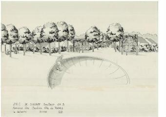 1 vue - Lié à 1875 W 40 - Esquisse en couleurs n° EV_0737, de la ZAC de Cleunay, jardin de la Guérinais, secteur EV3. (ouvre la visionneuse)