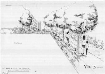 1 vue - Lié à 1875 W 42 - Plan en noir et blanc n° EV_0757 des berges de l\'Ille, des rues Louis-Guilloux et Papu, vue n° 3. (ouvre la visionneuse)