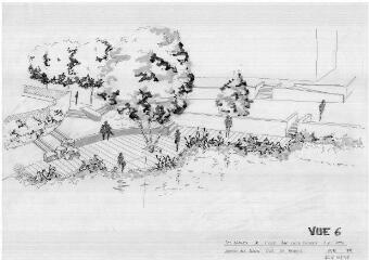 1 vue - Lié à 1875 W 42 - Plan en noir et blanc n° EV_0757 des berges de l\'Ille, des rues Louis-Guilloux et Papu, vue n° 6. (ouvre la visionneuse)