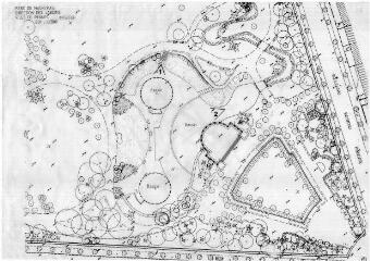 1 vue - Lié à 1875 W 43 - Plan d\'ensemble en noir et blanc n° EV_0767 du parc de Maurepas. (ouvre la visionneuse)