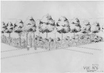 1 vue - Lié à 1875 W 62 - Esquisse en noir et blanc n° EV_1341 du DSQ Le Blosne, square de Galicie, vue n° 6. (ouvre la visionneuse)