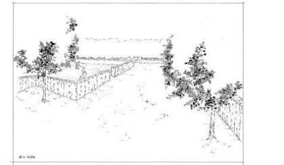 1 vue - Lié à 1875 W 63 - Esquisse en noir et blanc n° EV_1385 des jardins familiaux de la Prévalaye [vue n° 2]. (ouvre la visionneuse)