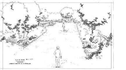 1 vue - Lié à 1875 W 63 - Esquisse en noir et blanc n° EV_1385 des jardins familiaux de la Prévalaye [vue n° 4]. (ouvre la visionneuse)