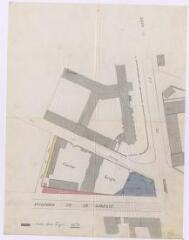 1 vue - Lié à M 62 - Plan en couleurs du futur emplacement du square Kergus en face de la caserne Kergus. (ouvre la visionneuse)
