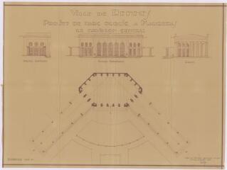 1 vue - Lié à M 294 - Plan en noir et blanc du parc de Maurepas, projet du pavillon central. (ouvre la visionneuse)