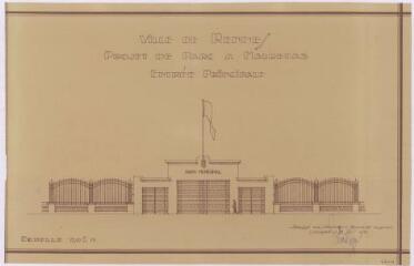 1 vue - Lié à M 294 - Plan en noir et blanc du parc de Maurepas, projet de l\'entrée principale. (ouvre la visionneuse)
