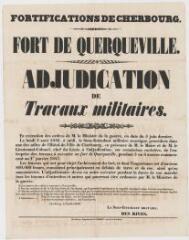 1 vue - Fort de Querqueville : adjudication de travaux militaires (ouvre la visionneuse)